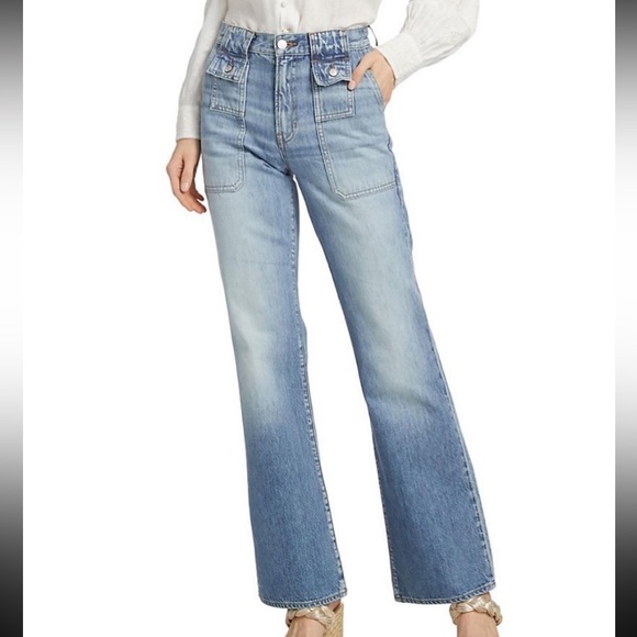 Veronica Beard Denim - NWT Veronica Beard Crosbie Double-Pocket High-Rise Wide-Leg Jeans